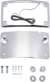 Kit de matrícula para motocicleta KODLIN - Curvado - Cromado KUS20101