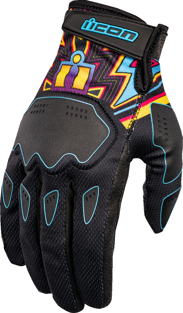 Guantes ICON Hooligan Lucky Lid™ - Negro - Mediano 3301-4642