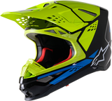 Casco de moto ALPINESTARS Supertech M8 - Factory - Negro/Amarillo/Azul - Talla 2XL 8302922-1578-2X
