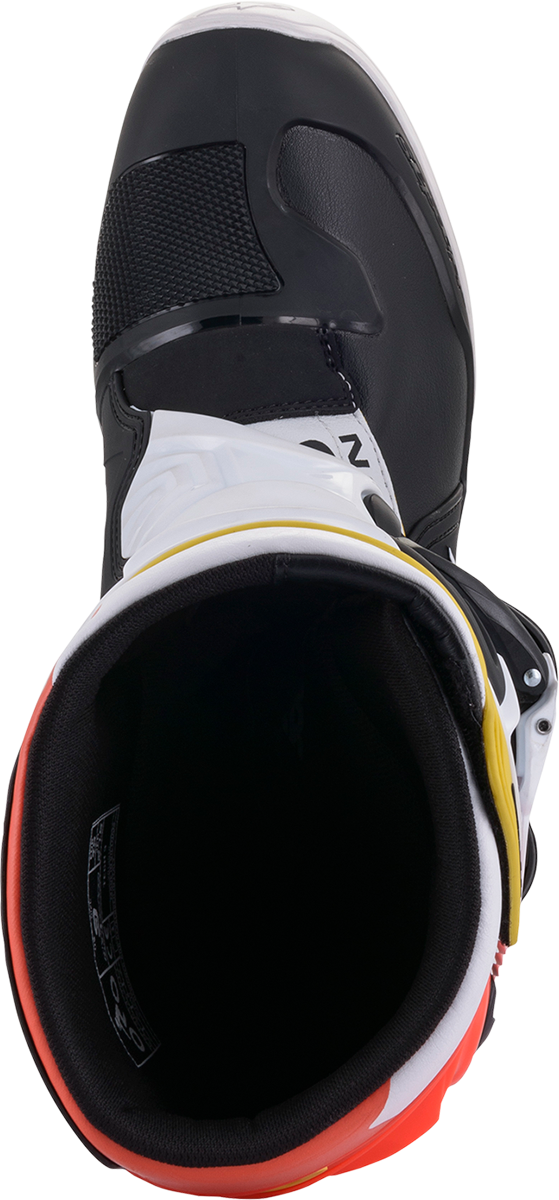 Botas ALPINESTARS Tech 3 - Negro/Blanco/Naranja - Talla 9 de EE. UU. 2013018-1238-9