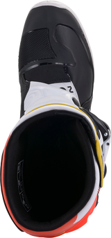 Botas ALPINESTARS Tech 3 - Negro/Blanco/Naranja - Talla 9 de EE. UU. 2013018-1238-9