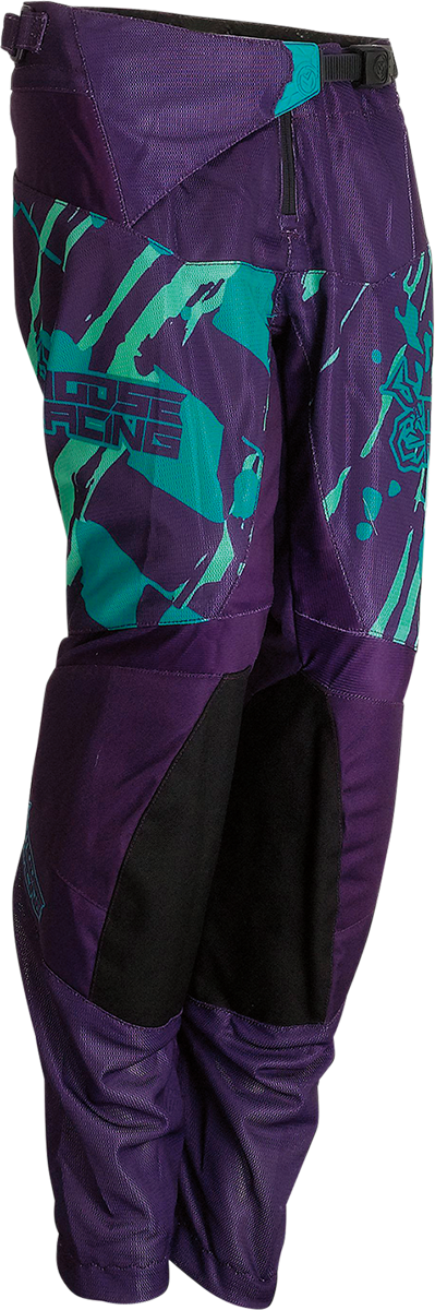 Pantalones Agroid para jóvenes MOOSE RACING - Morado/Verde azulado - 26 2903-2175