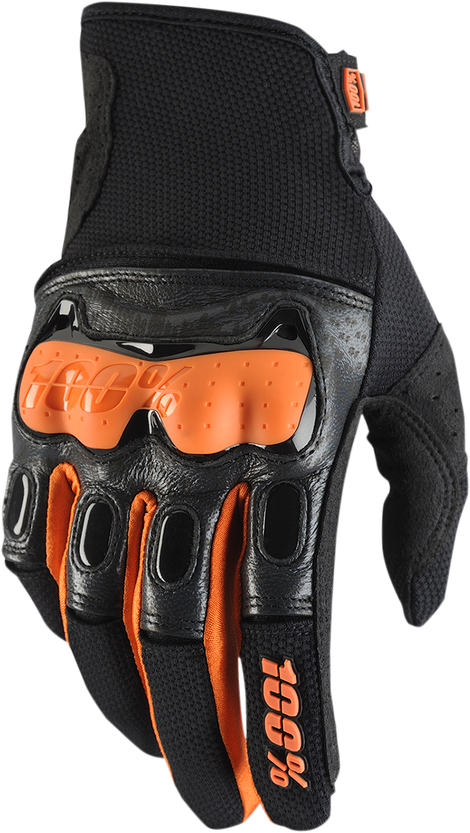 Guantes 100% libres de restricciones - Negro/Naranja - Pequeños 10007-054-10