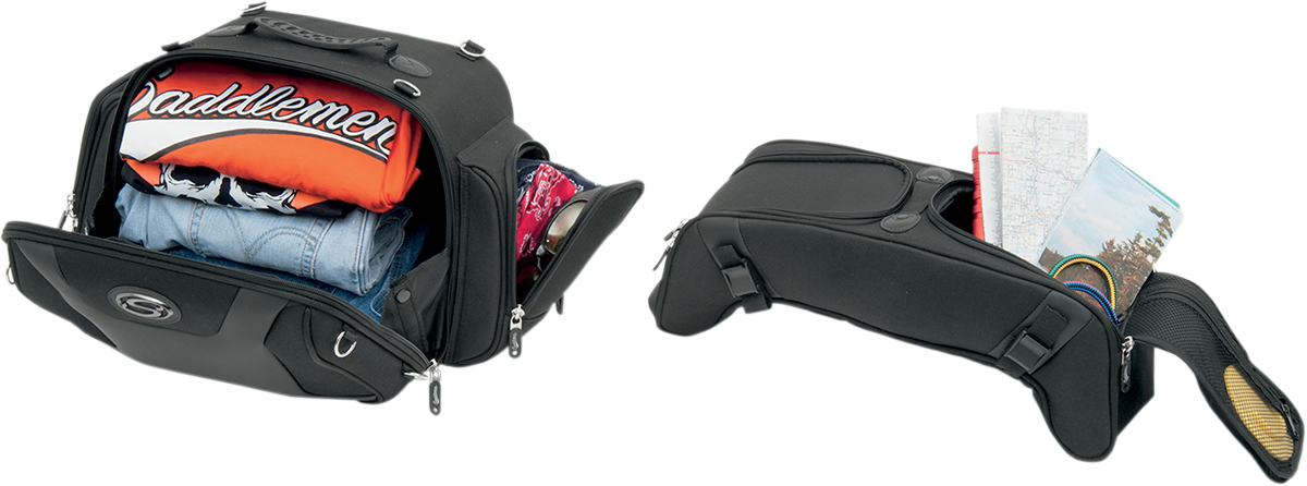 SADDLEMEN FTB2500 Sport Sissy Bar y bolsa combinada 3515-0141 