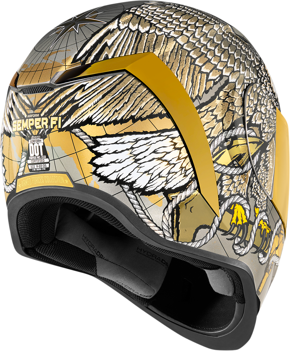 Casco ICON Airform™ - Semper Fi - Dorado - Pequeño 0101-13664