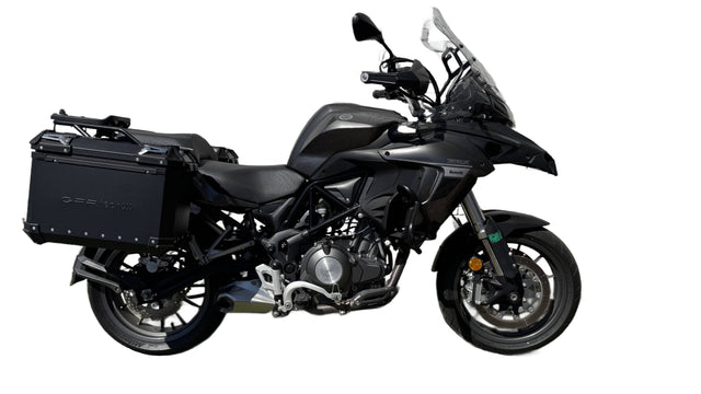 Benelli TRK 502 X 2021-2024 GPR Tech 38+38L Aluminum Side Cases, Black with Pannier Holders - photo 1