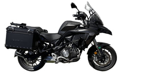 Benelli TRK 502 2021-2024 GPR Tech 38+38L Aluminum Side Cases, Black with Pannier Holders - photo 1