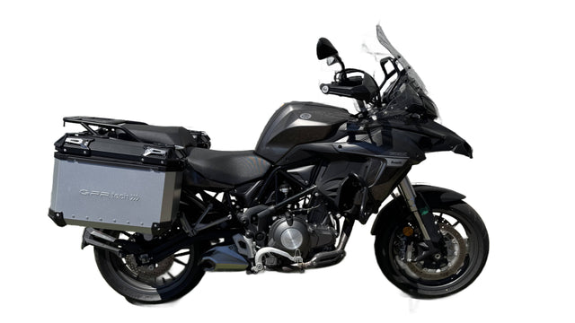 Benelli TRK 502 X 2021-2024 GPR Tech 38+38L Aluminum Side Cases, Silver with Pannier Holders - photo 1