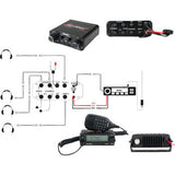 Kit de intercomunicador/radio y auriculares NAVATLAS - 4 asientos - Negro NIRBHBK4 