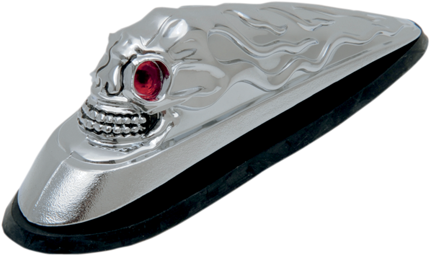 ESPECIALIDADES DE DRAG Cabeza de calavera - Ojos iluminados - Cromo 91-6623R 