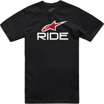 Camiseta ALPINESTARS Ride 4.0 - Negro/Blanco/Rojo - Talla 2XL 1214-73112-123-2XL