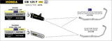 Colector de acero inoxidable Arrow Honda CB 125F para silenciadores Arrow 51017mi