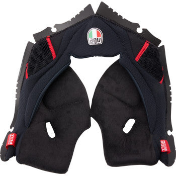 AGV Pista GP RR Cheek Pads - Black/Red
