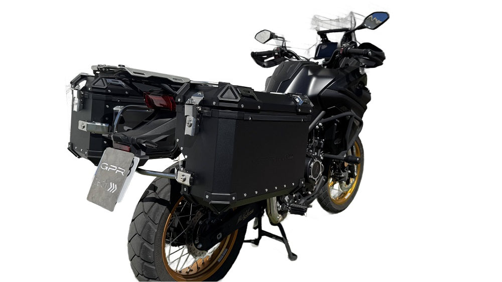 Voge 525DSX 2023-2024 GPR Tech 38+32L Aluminum Side Cases, Black with Pannier Holders - photo 2