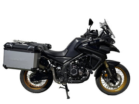 Voge 525DSX 2023-2024 GPR Tech 38+32L Aluminum Side Cases, Silver with Pannier Holders - photo 1