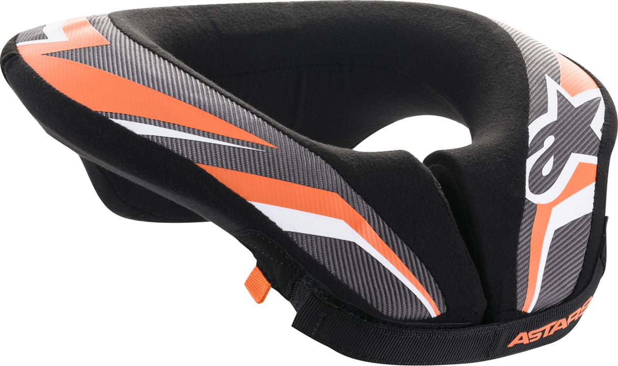 Protector de cuello ALPINESTARS Youth Sequence - Negro/Antracita/Naranja - S/M 6741018-148-SM