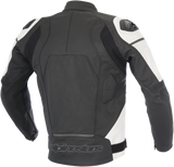 Chaqueta de cuero ALPINESTARS Core Airflow - Negro/Blanco - Talla 46 de EE. UU. / 58 de UE 3101416-12-58