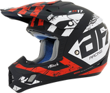 AFX FX-17 Motorcycle Helmet - Attack - Matte Black/Red - Medium 0110-7150