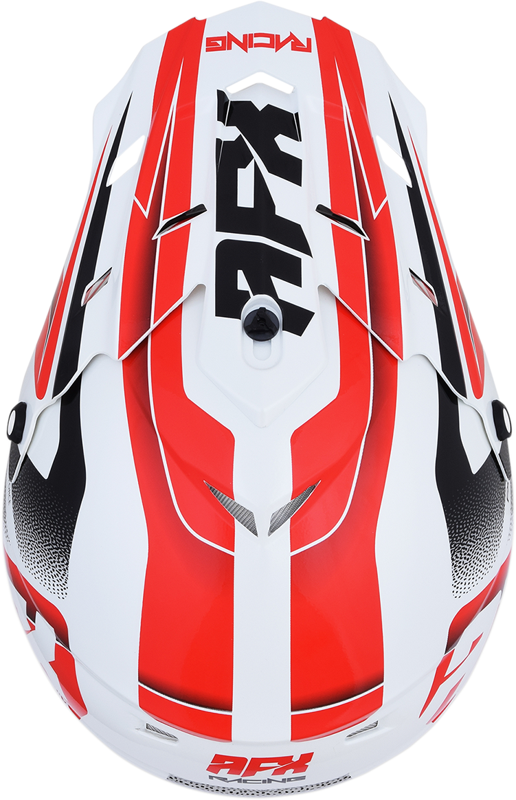 Casco de motocicleta AFX FX-17 - Force - Blanco perla/Rojo - Talla pequeña 0110-5244 