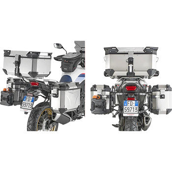 Soporte para maletas GIVI - Herrajes para maletas laterales - Plata PLO1201CAM 