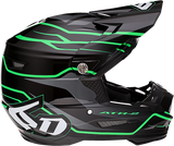 Casco de motocicleta 6D ATR-2 - Phase - Negro/Verde - Talla pequeña 12-2845 