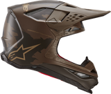 Casco de motocicleta ALPINESTARS Supertech M10 - Squad - MIPS® - Marrón oscuro/Dorado - Mediano 8302823-839-MD