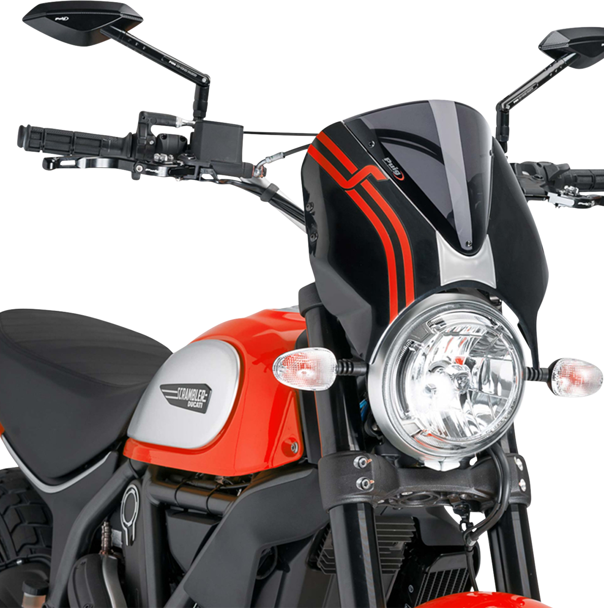 Cúpula PUIG HI-TECH PARTS Nueva Generación - Ahumado Oscuro - Scrambler 7652F 