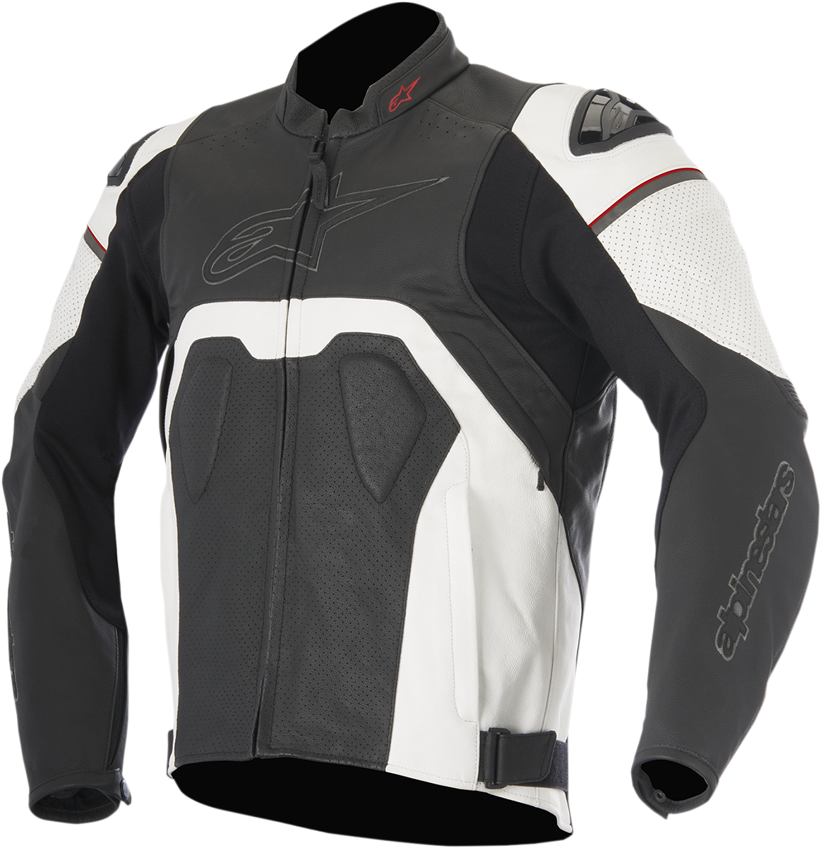 Chaqueta de cuero ALPINESTARS Core Airflow - Negro/Blanco - Talla 46 de EE. UU. / 58 de UE 3101416-12-58
