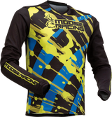 Camiseta de malla Agroid para jóvenes de MOOSE RACING - Negra/Azul/Alta visibilidad - Grande 2912-2167 