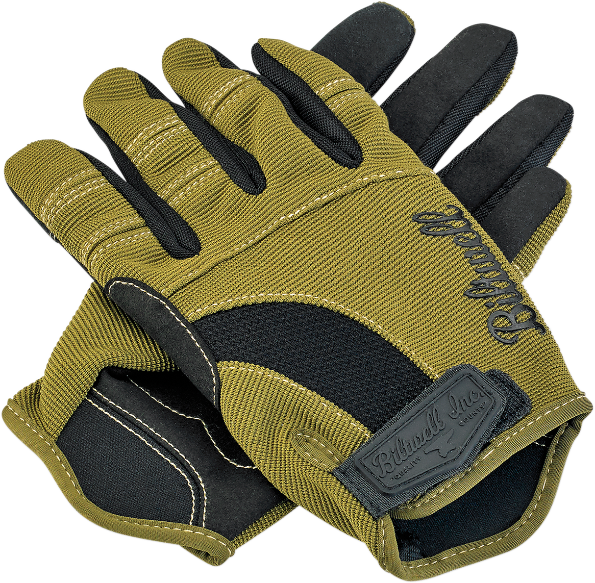 Guantes de moto BILTWELL - Verde oliva/negro - XL 1501-0309-005 