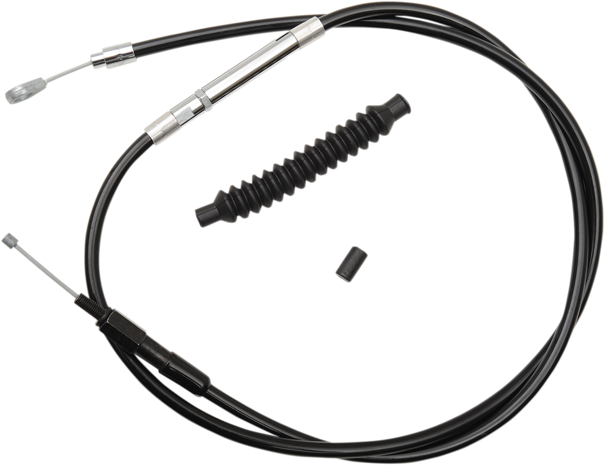 LA CHOPPERS Clutch Cable- 15" - 17" Ape Hanger Handlebars - Black Vinyl LA-8100C16B