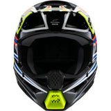 Casco de moto juvenil ALPINESTARS SM3 - Wurx - Negro brillante/Amarillo fluorescente/Azul/Rojo - Talla pequeña 8302025-1574-YS 