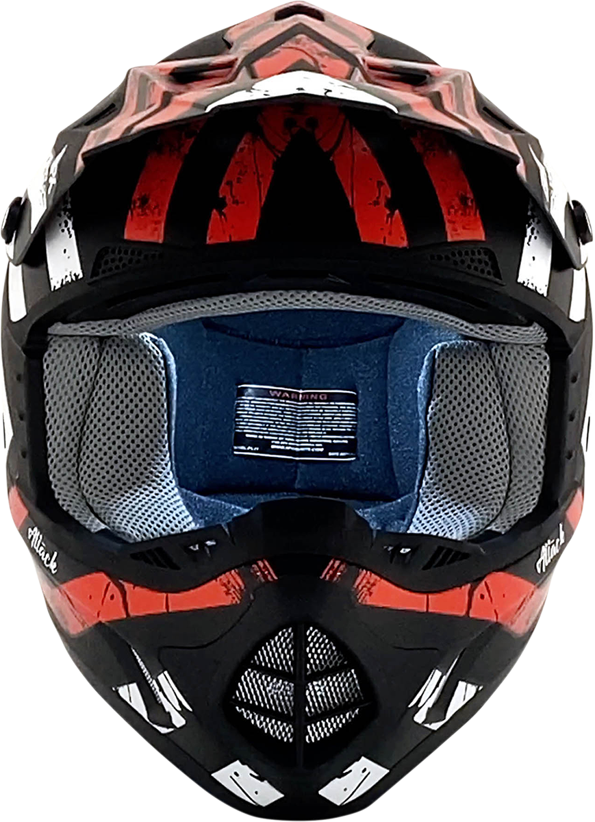 AFX FX-17 Motorcycle Helmet - Attack - Matte Black/Red - XL 0110-7152