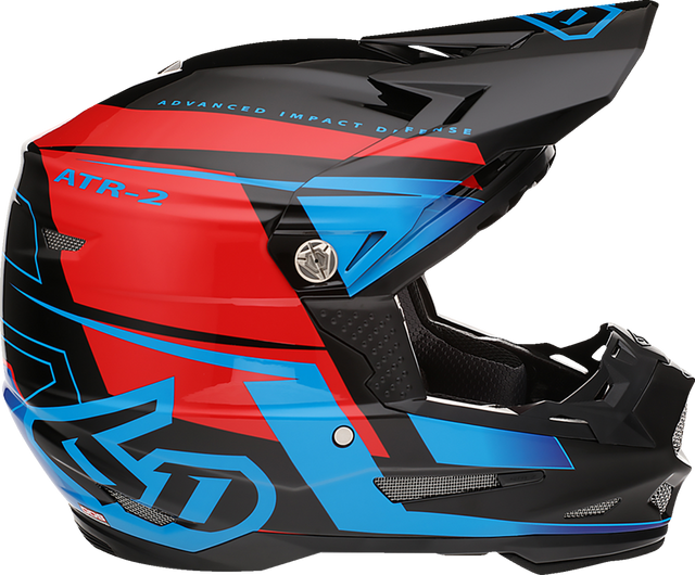 6D ATR-2 Motorcycle Helmet - Mach - Blue/Red/Black