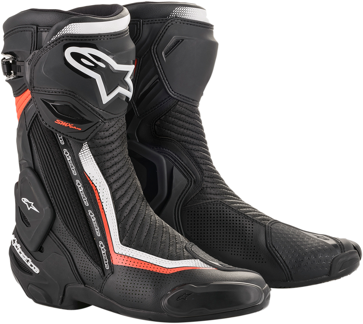 Botas ventiladas ALPINESTARS SMX+ - Negro/Blanco/Rojo - Talla 6 de EE. UU. / 39 de UE 2221119-1231-39