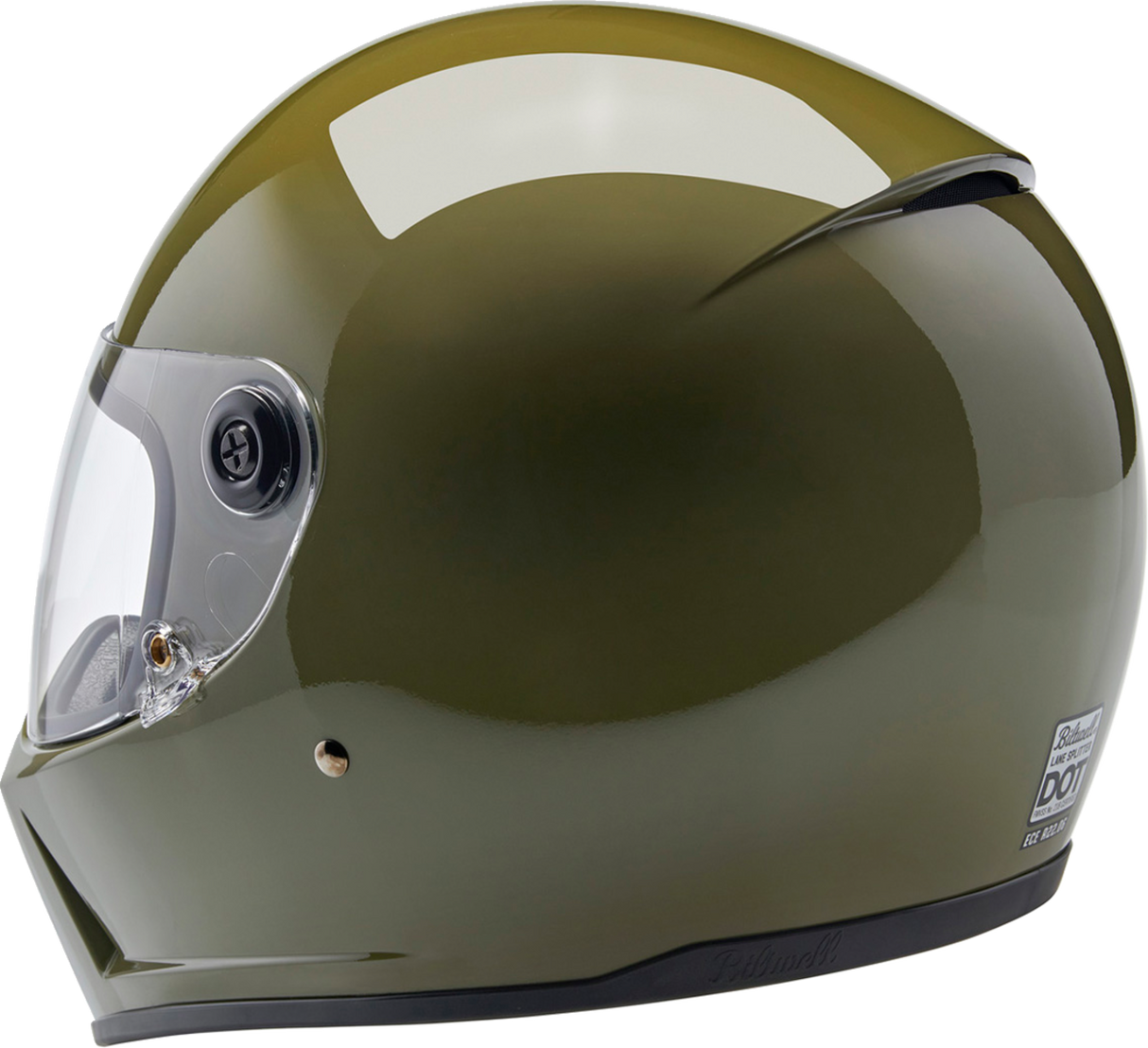 Casco BILTWELL Lane Splitter - Verde oliva brillante - Pequeño 1004-154-502 