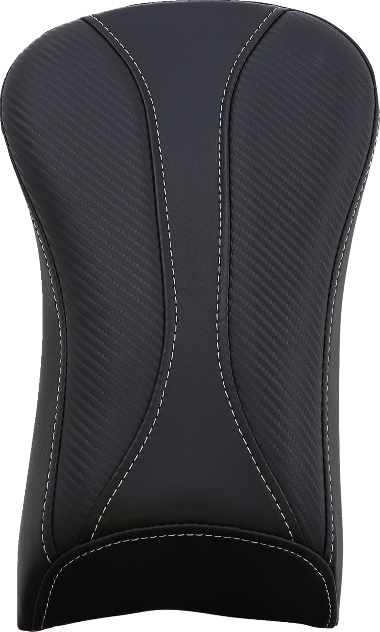 Almohadilla para pasajero SADDLEMEN Dominator - Alcance estándar - Negra con costuras grises 806-23-0162