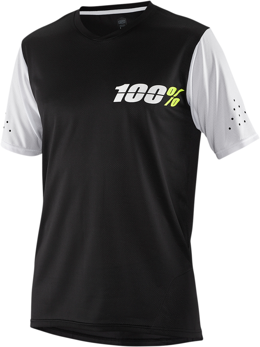 Maillot 100% Ridecamp - Manga corta - Negro - Talla pequeña 41401-001-10