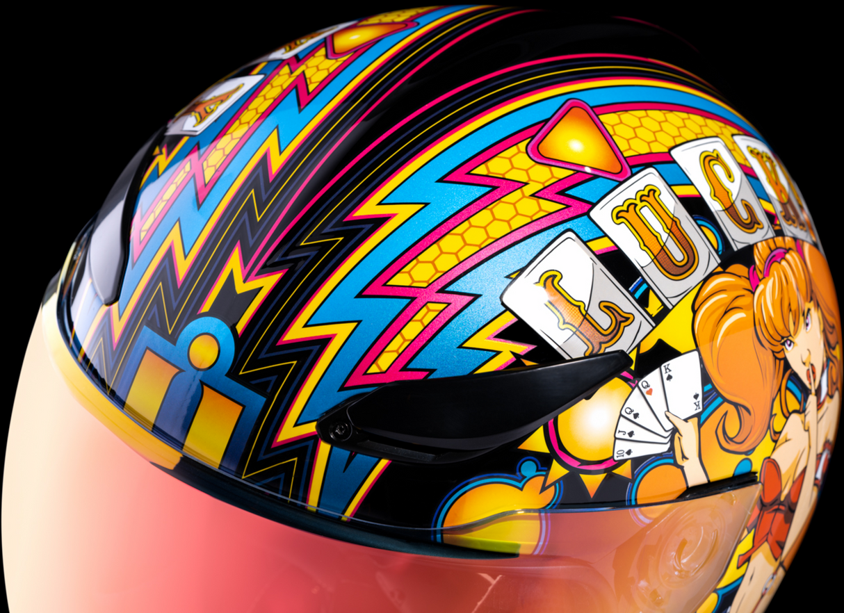 Casco ICON Domain™ - Lucky Lid 4 - Rojo - XS 0101-14951