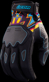 Guantes ICON Hooligan™ Lucky Lid - Negros - Pequeños 3301-4641
