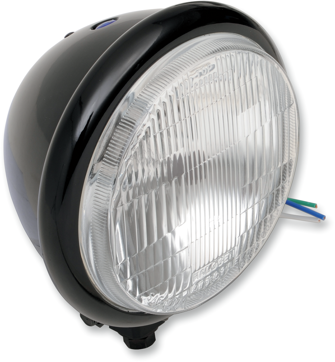 Faro delantero H4 de montaje inferior DRAG SPECIALTIES - 5-3/4" - Negro 20-6002BHDG