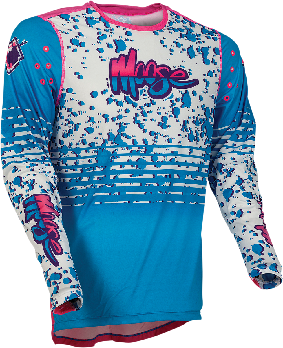 Camiseta Agroid de MOOSE RACING - Azul/Rosa/Blanco - Talla pequeña 2910-6386 