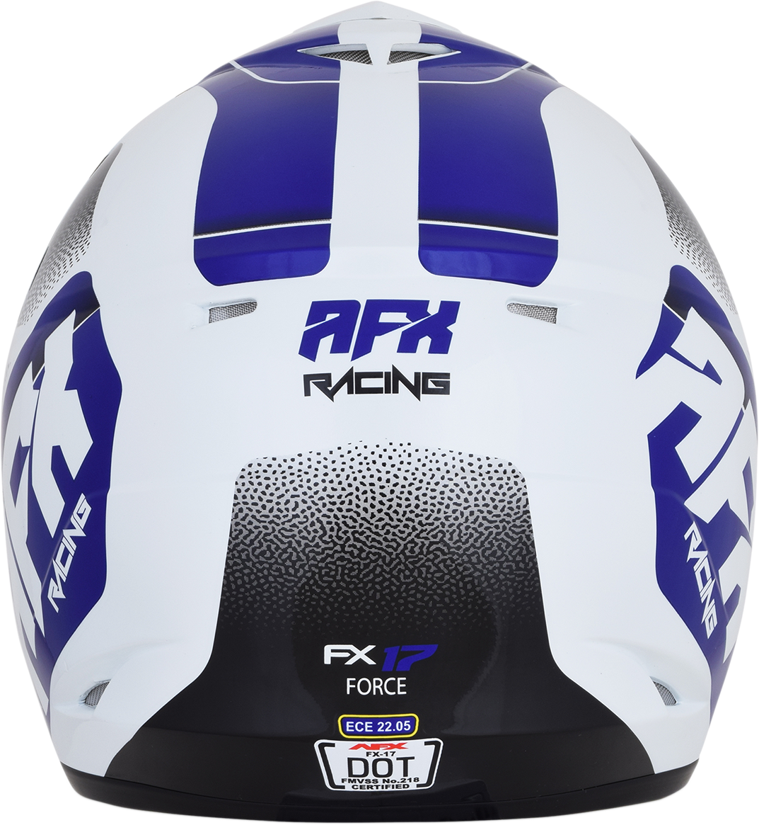 Casco de motocicleta AFX FX-17 - Force - Blanco perla/Azul - XS 0110-5237 