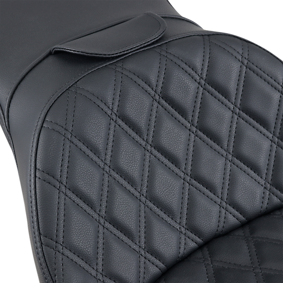 Asiento SADDLEMEN Explorer - Con respaldo - Costuras enrejadas - Negro - FXST 806-12-030LS