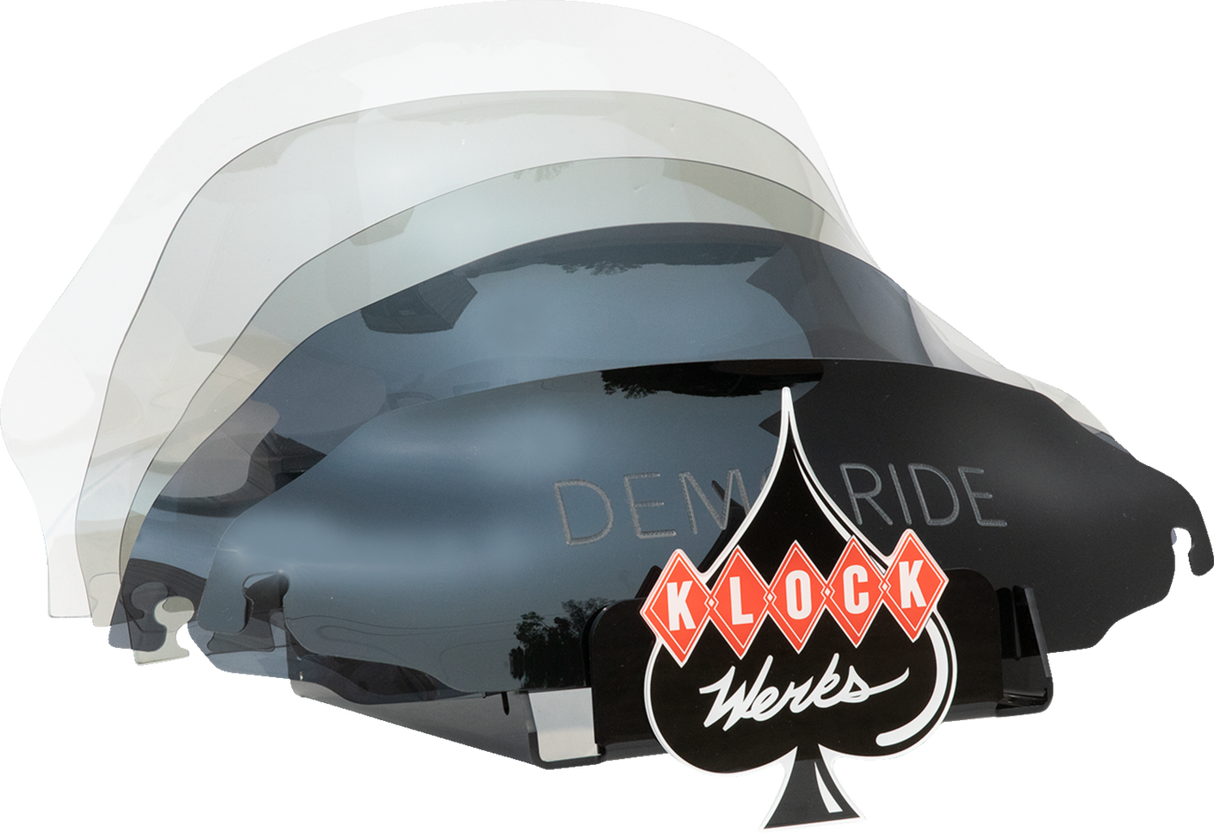 Exhibidor de parabrisas KLOCK WERKS Flare con folleto - FLR KWW-01-561