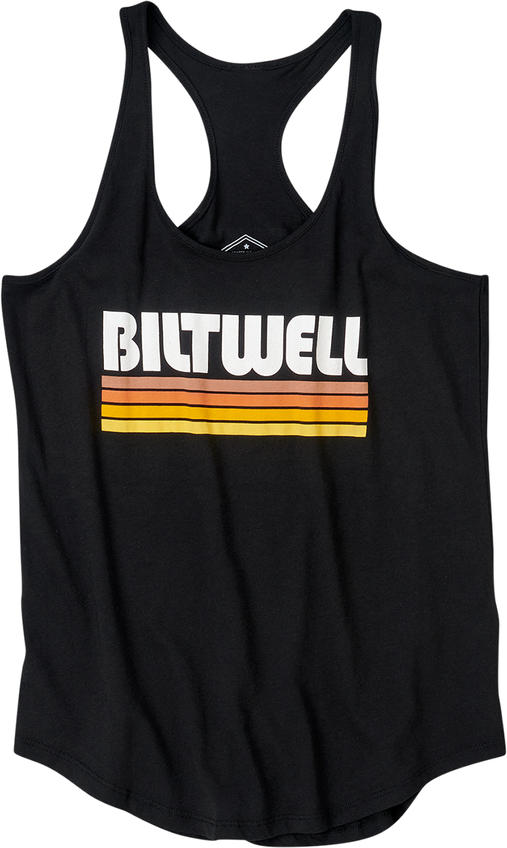 Camiseta de tirantes de surf BILTWELL para mujer - Negra - Talla grande 8142-045-004 