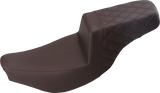 Asiento SADDLEMEN Step Up - Delantero liso/Trasero enrejado - Marrón - Indian I14-07-173BR 