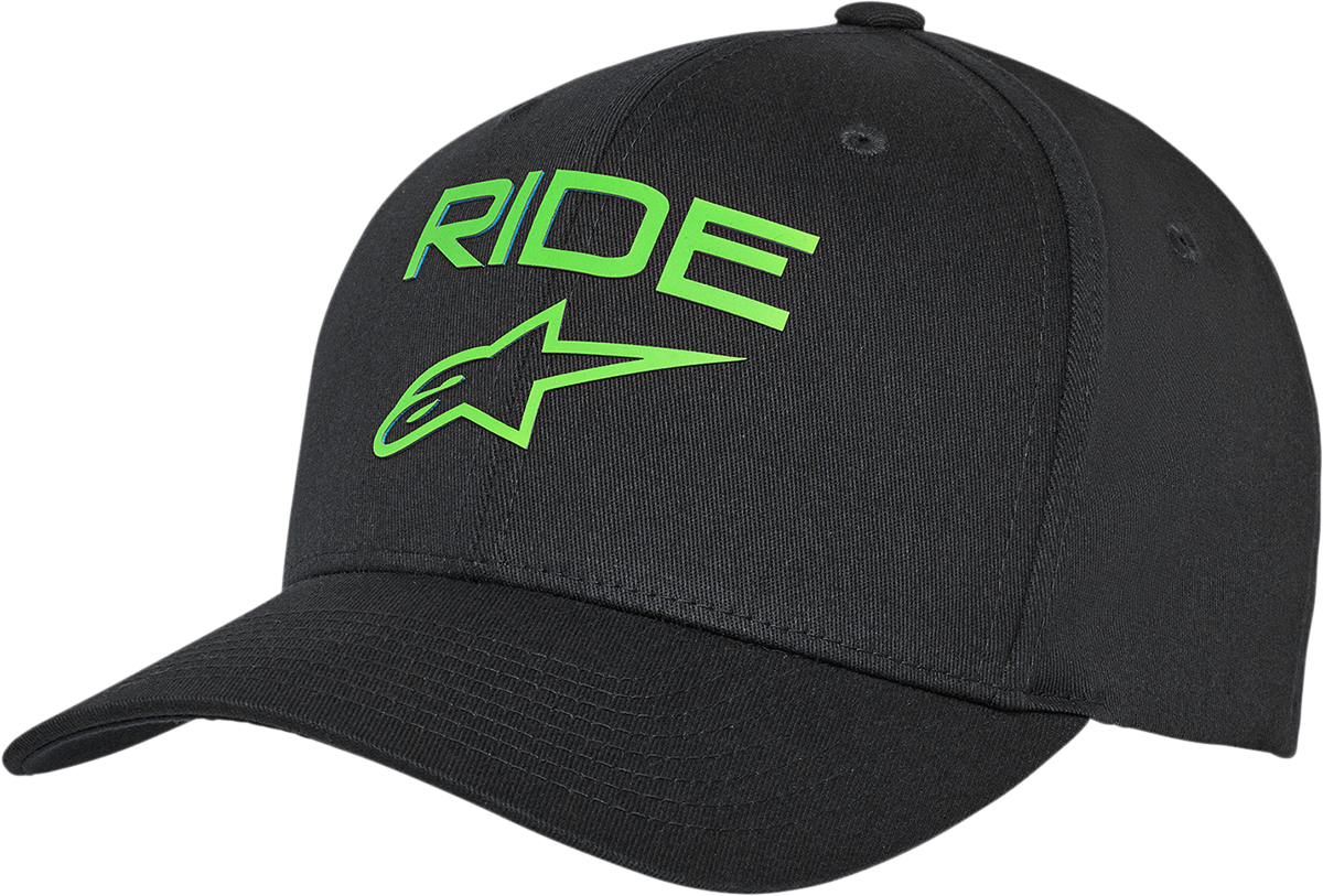 Gorra ALPINESTARS Ride Transfer - Negra/Verde - Grande/XL 1211810101060LX