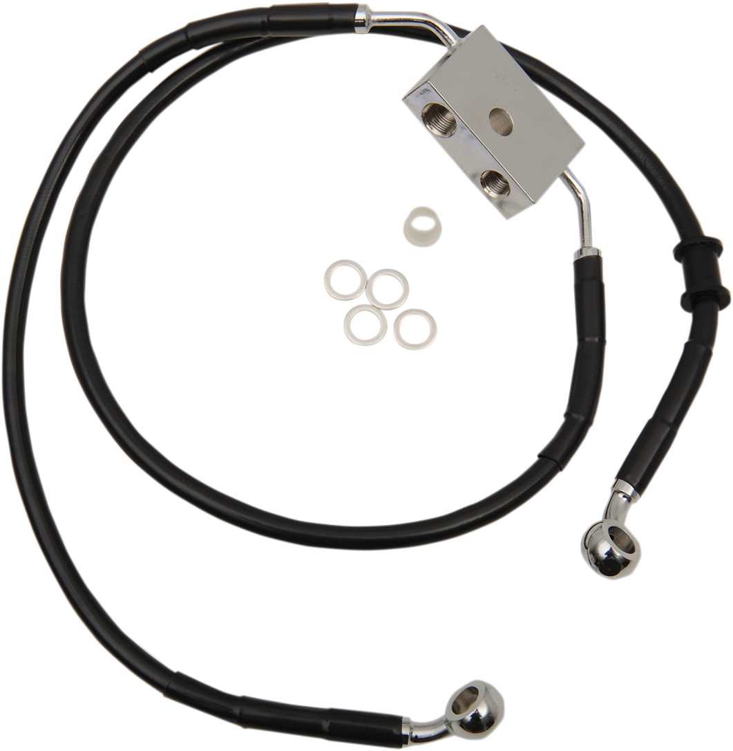 Línea de freno DRAG SPECIALTIES - Delantera - +8" - Negra - XL 614750-8BLK