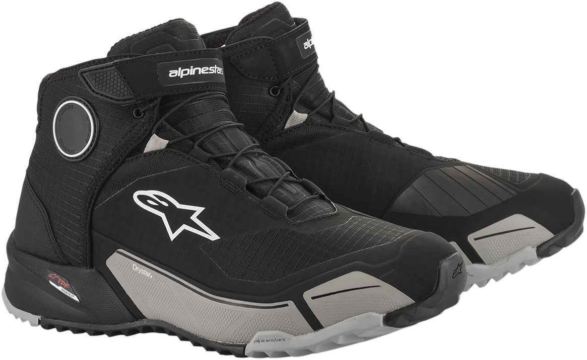Zapatos ALPINESTARS CR-X Drystar® - Negro/Gris frío - Talla 8 de EE. UU. 26118201058
